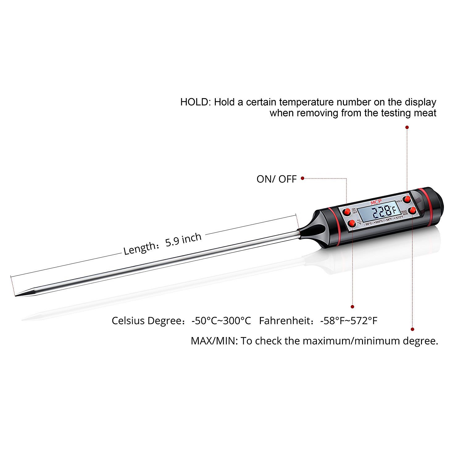Digital Food Thermometer (JR-1) — view 2