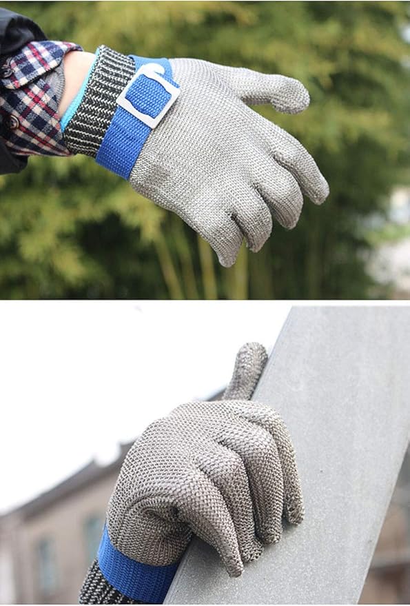 Metal Wired Cut Resistant Prodective Hand Gloves XL — view 6