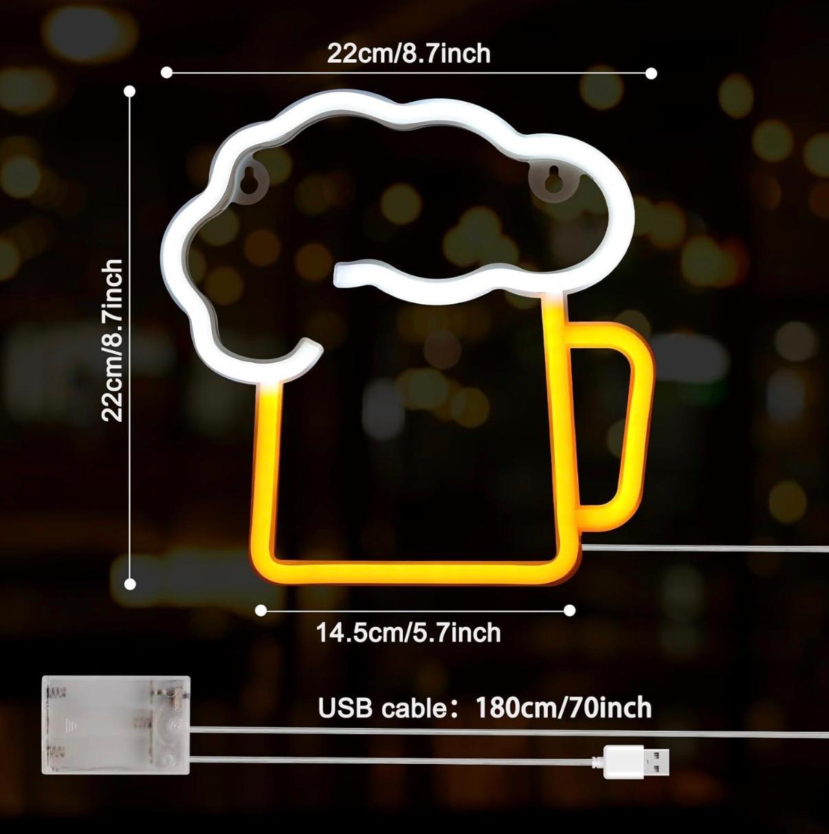 Neon LED Multicolor Sign Board - "Beer Sign" — view 2
