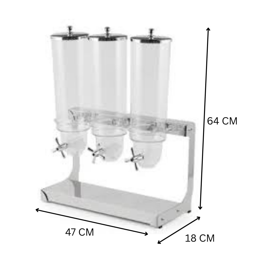 SS Cereal Dispenser - Tripple 4L + 4L + 4L — view 2
