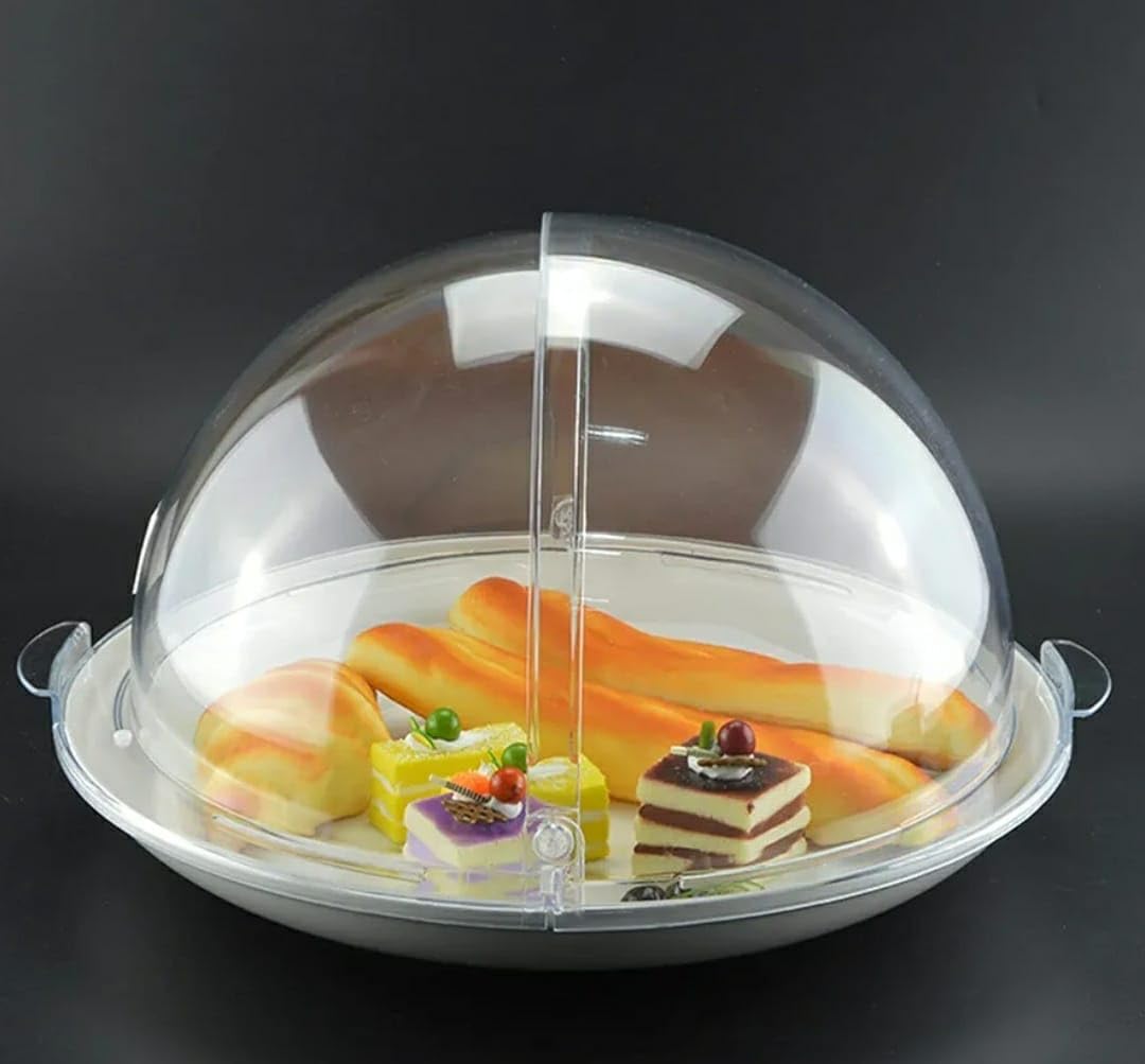 PC Transparent Round Roll Top Lid - 40cm — view 4