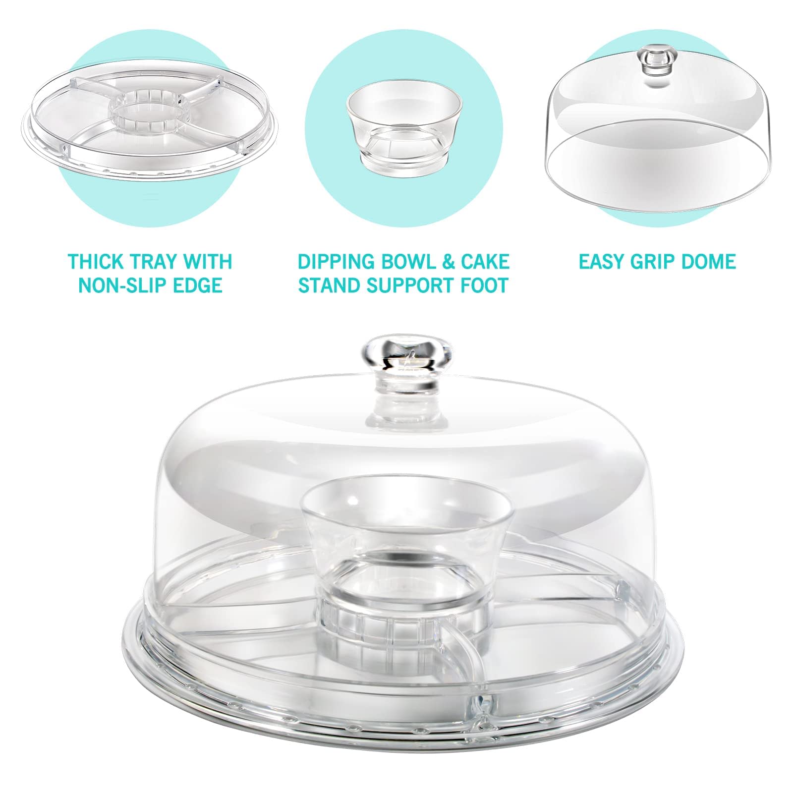 PC Transparent Round Multifunctional Cake Box — view 5