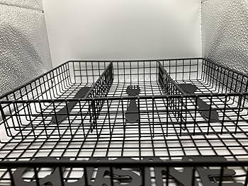 Thick Metal Wire Rectangle Cutlery Holder 4 Compartments - Black — view 6