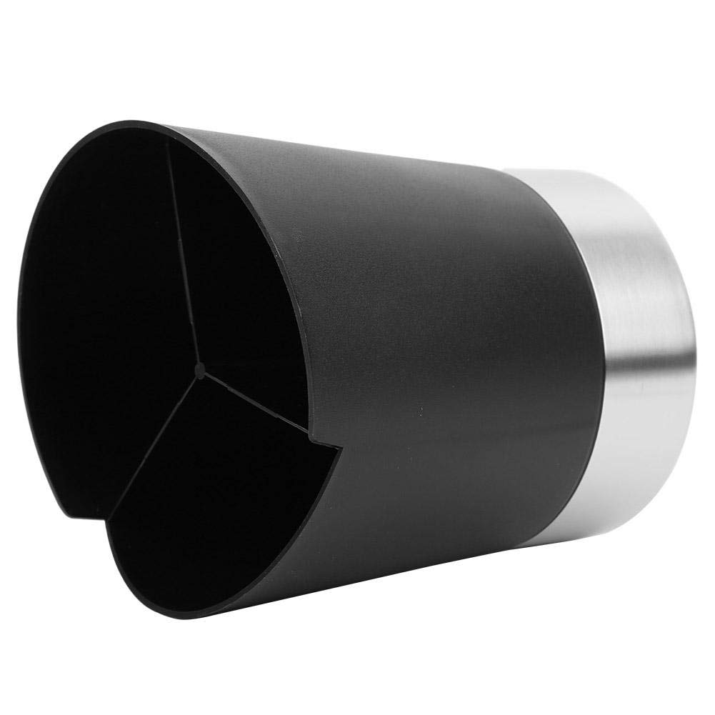 Plastic Straw + Cutlery Holder 3 Compartments with SS Base - Black — view 6