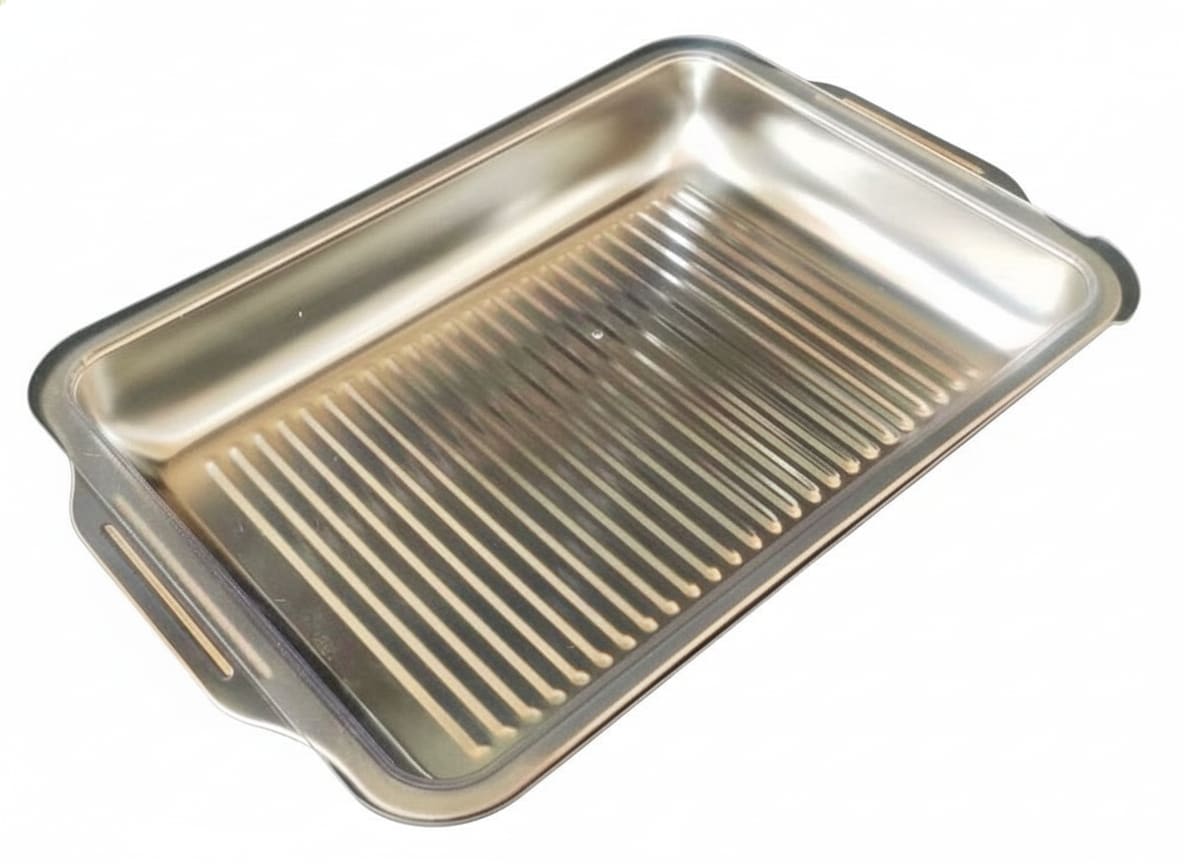 SS Baking Tray with Side Ears & Top PC Cover - 40x30cm — view 8
