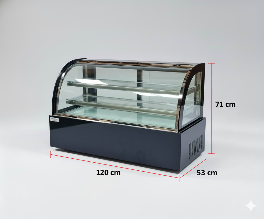 Electric Cold Showcase Black Curved Model 120cm - Big — view 2