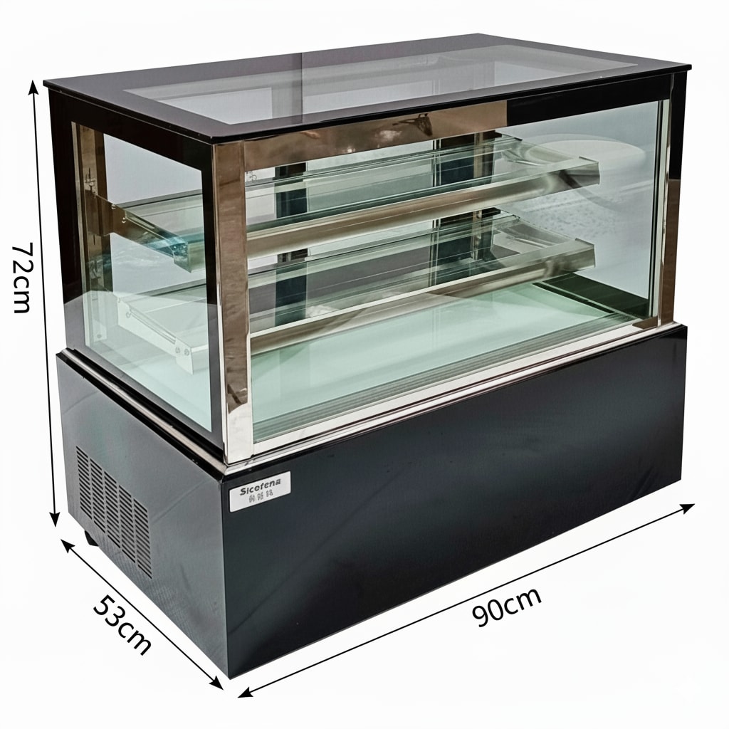 Electric Cold Showcase Black Straight Model 90cm - Small — view 2