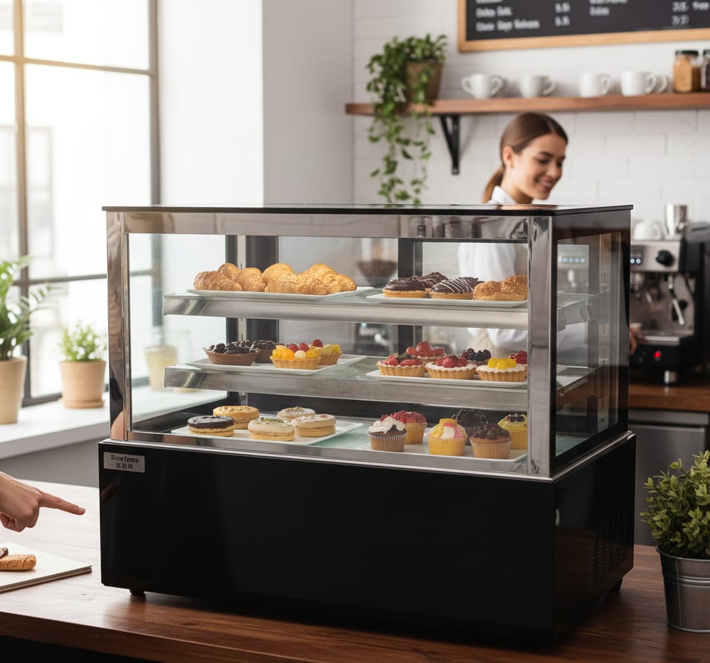 Electric Cold Showcase Black Straight Model 90cm - Small — view 3