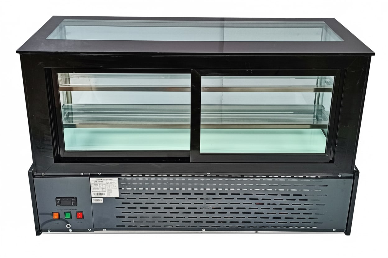 Electric Cold Showcase Black Straight Model 120cm - Big — view 5