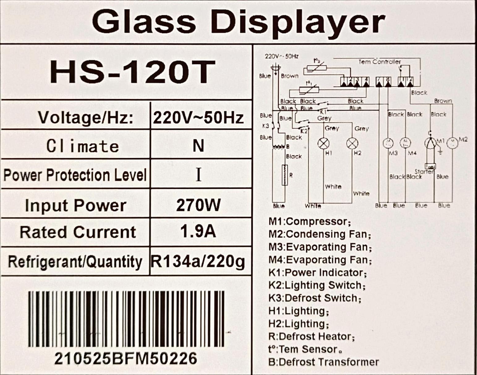 Electric Cold Showcase Black Straight Model 120cm - Big — view 6
