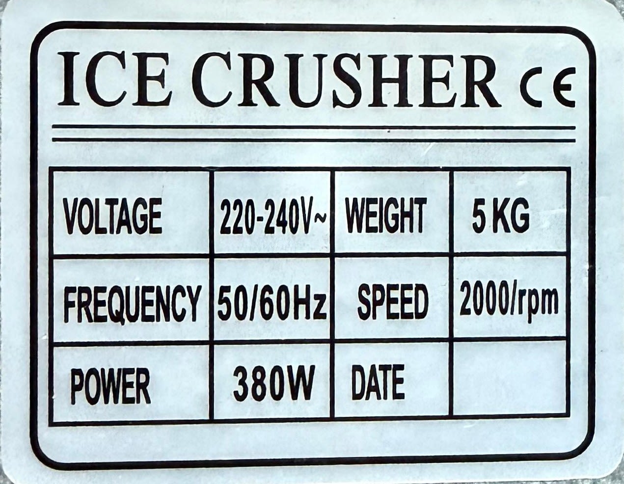 Electric Aluminium Body Four Blade Ice Crusher - Silver — view 7