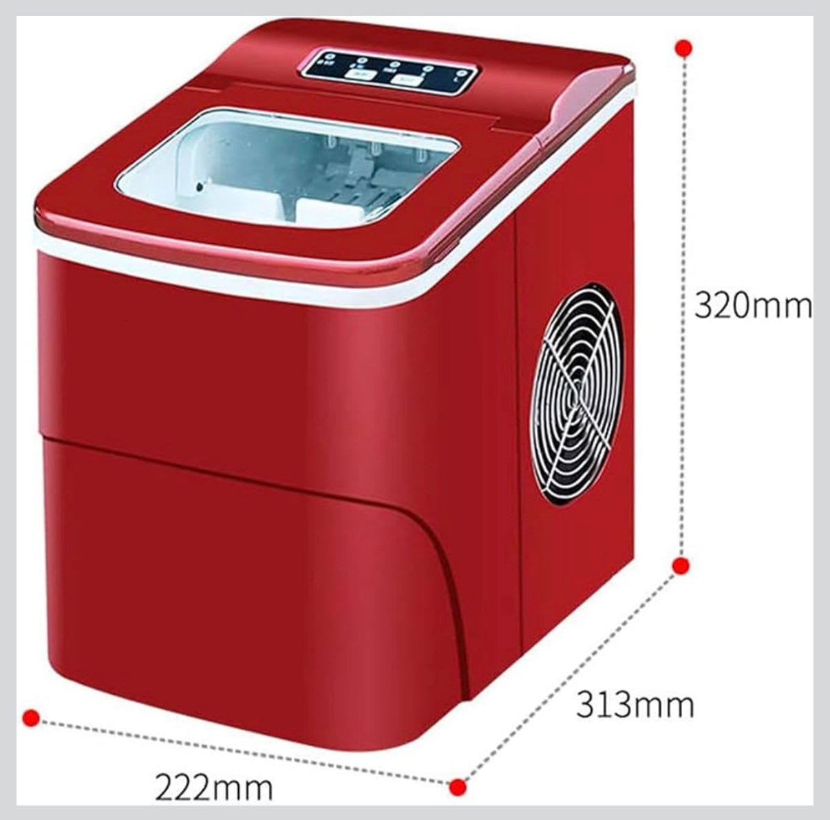 Electric MS Red Body Ice Cube Maker - 5kg/day — view 2