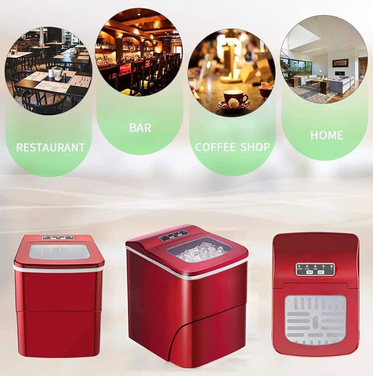 Electric MS Red Body Ice Cube Maker - 5kg/day — view 4