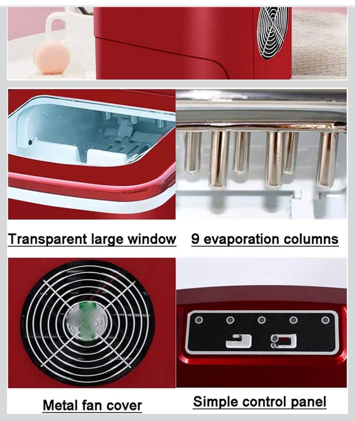 Electric MS Red Body Ice Cube Maker - 5kg/day — view 8