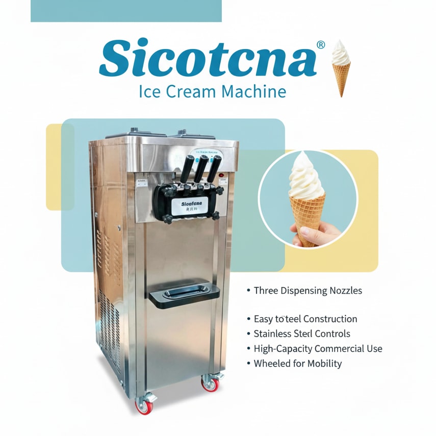 Electric SS Softy Machine - Single Compressor (3 Nozzles) — view 4