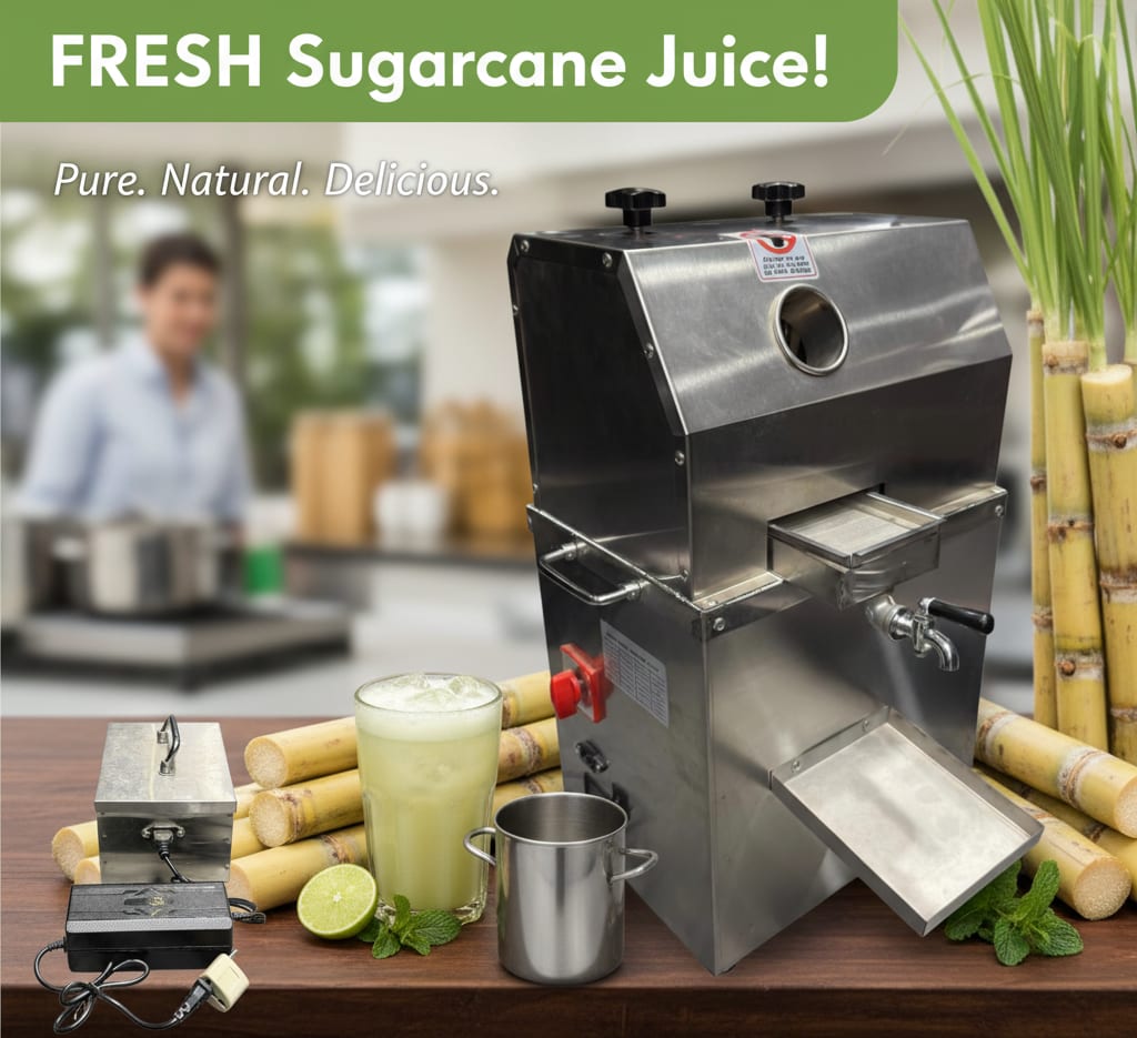Electric 2 in 1 Sugarcane Machine with 100% Copper Motor & Rechargeable Battery Feature — view 3