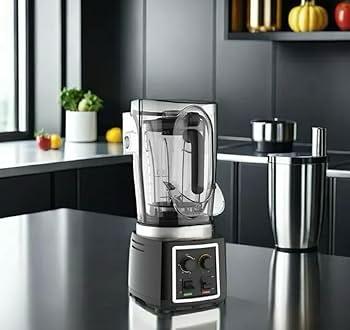 Electric 2L Soundproof Commercial Blender with Toughened Jar - Black — view 8