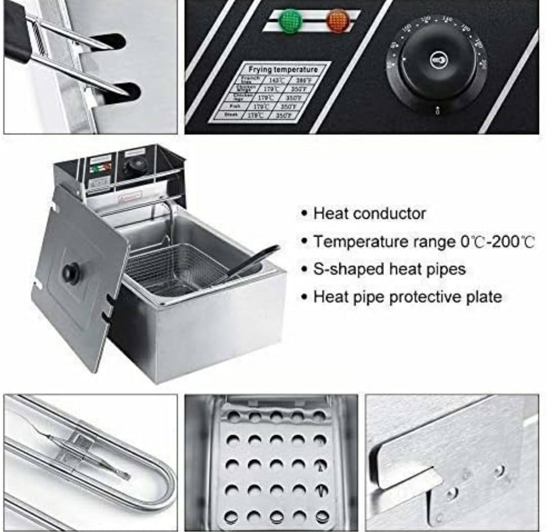 Electric Premium Deep Fryer 8L Single Head — view 6