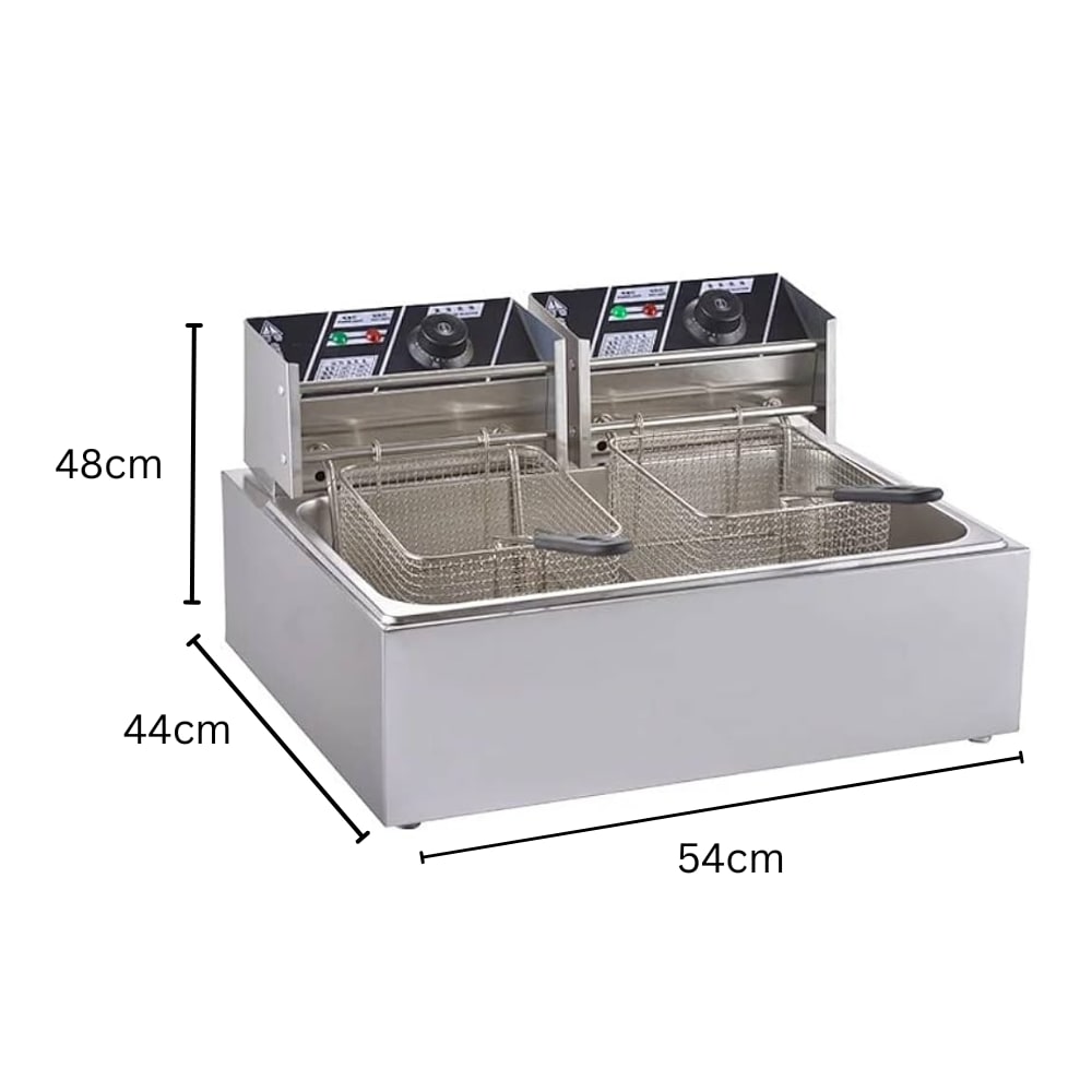 Electric Deep Fryer 16L Double Head - Horizontal Compartment — view 2