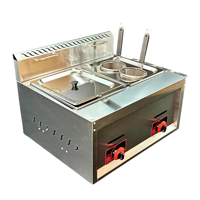 Gas 2 In 1 Deep Fryer + Noodle Boiler (8L + 8L) — view 5