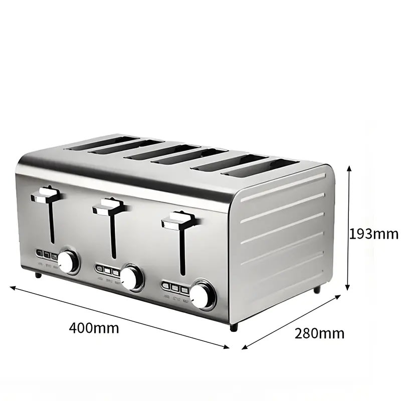 Electric Commercial 6 Slice Eco Pop-Up Toaster — view 2