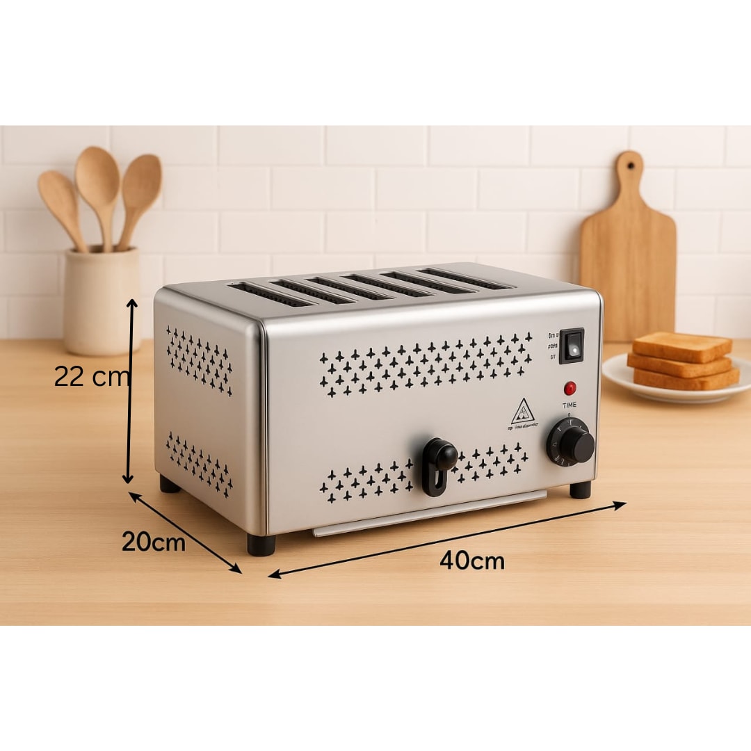 Electric Commercial 6 Slice Heavy Pop-Up Toaster — view 2