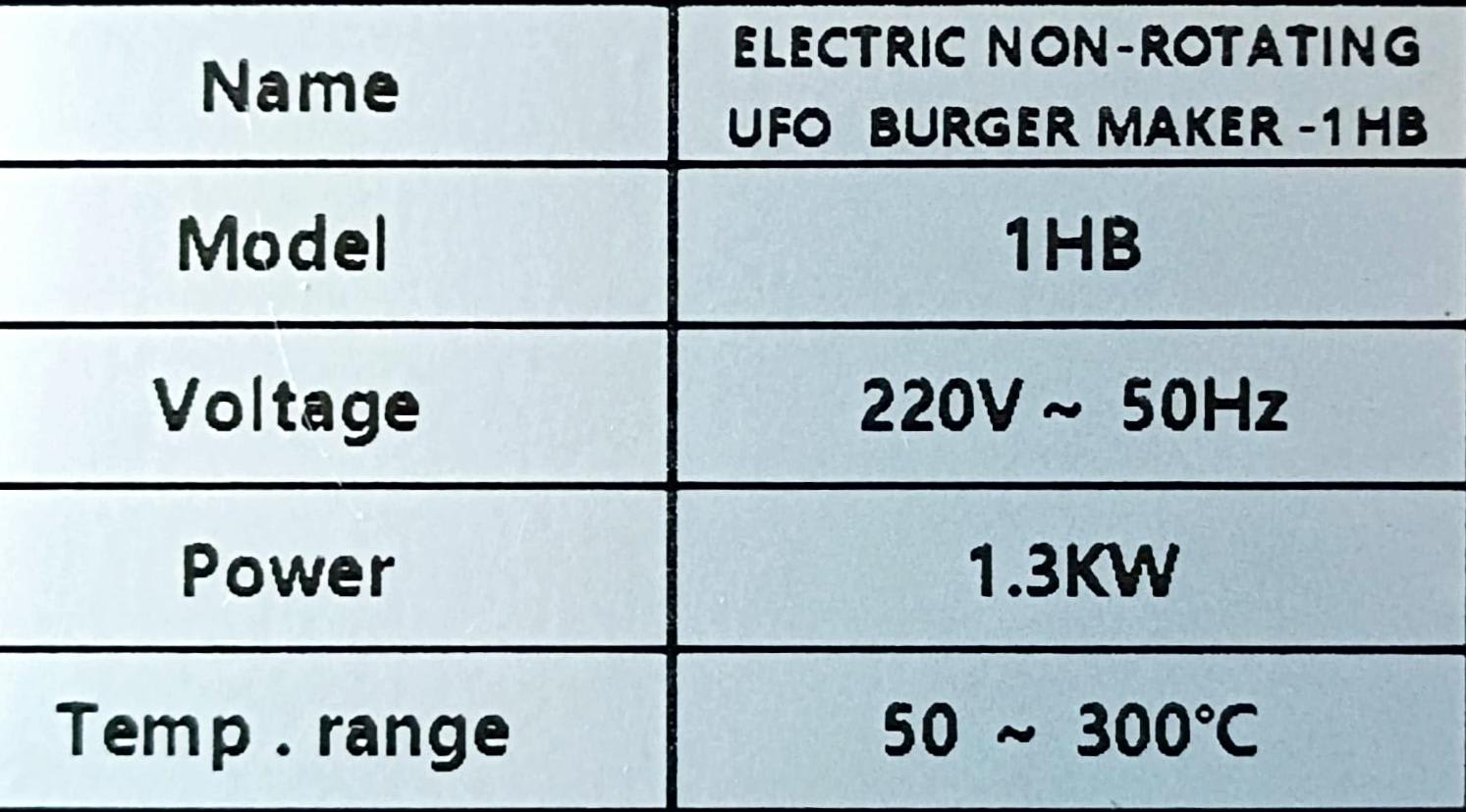 Electric Round Non-Rotating UFO Burger Machine — view 8