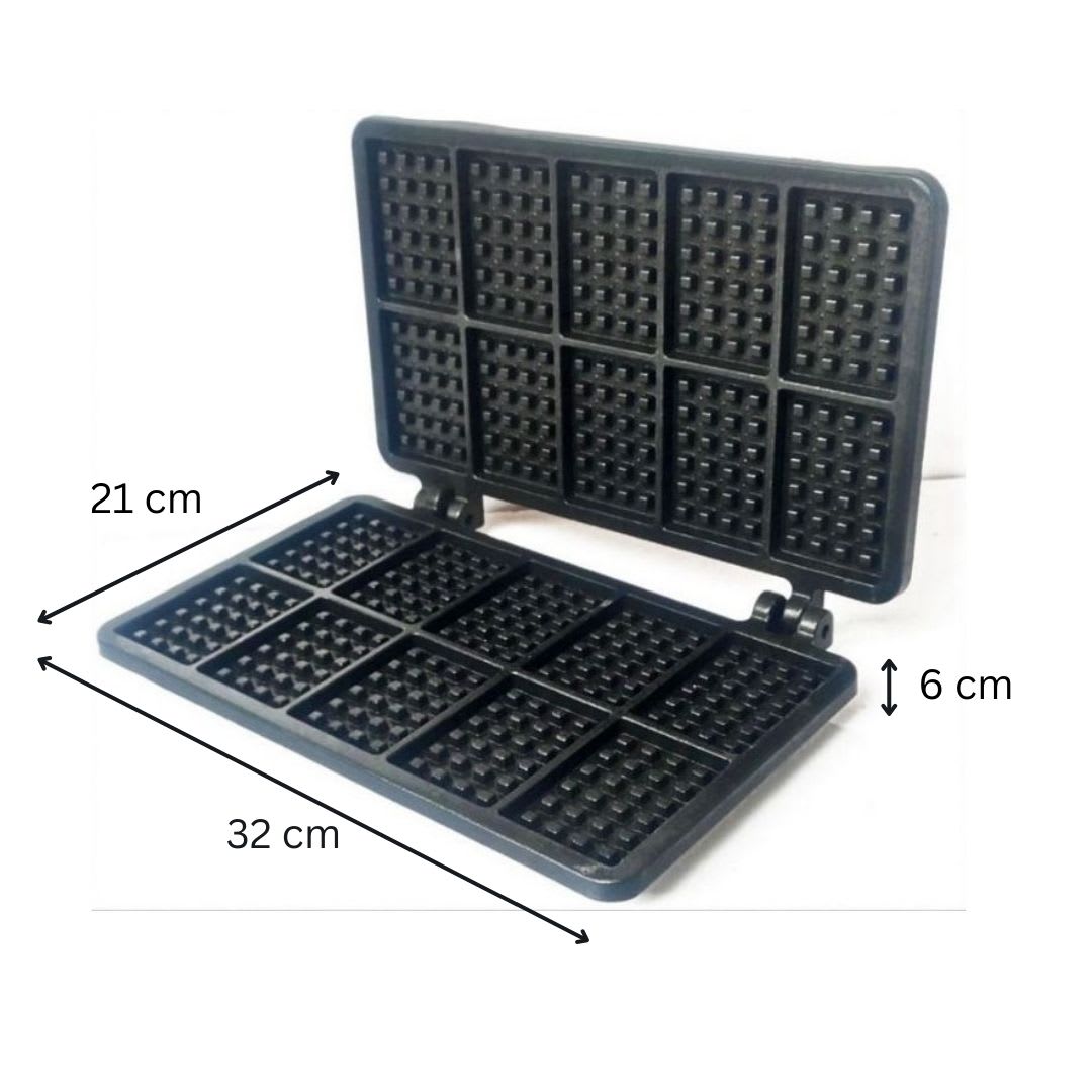 Spares for Electric 10 Slot Rectangle Waffle Maker - Up + Down Plate — view 2