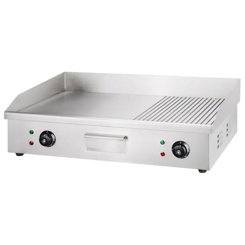 Electric Griddle Tawa Plate Big - Half Plain & Half Grooved (Heating Area: 71x41cm)