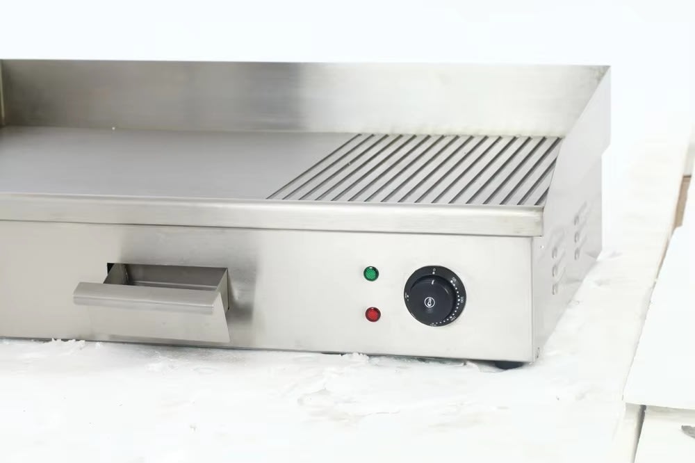 Electric Griddle Tawa Plate Big - Half Plain & Half Grooved (Heating Area: 71x41cm) — view 4
