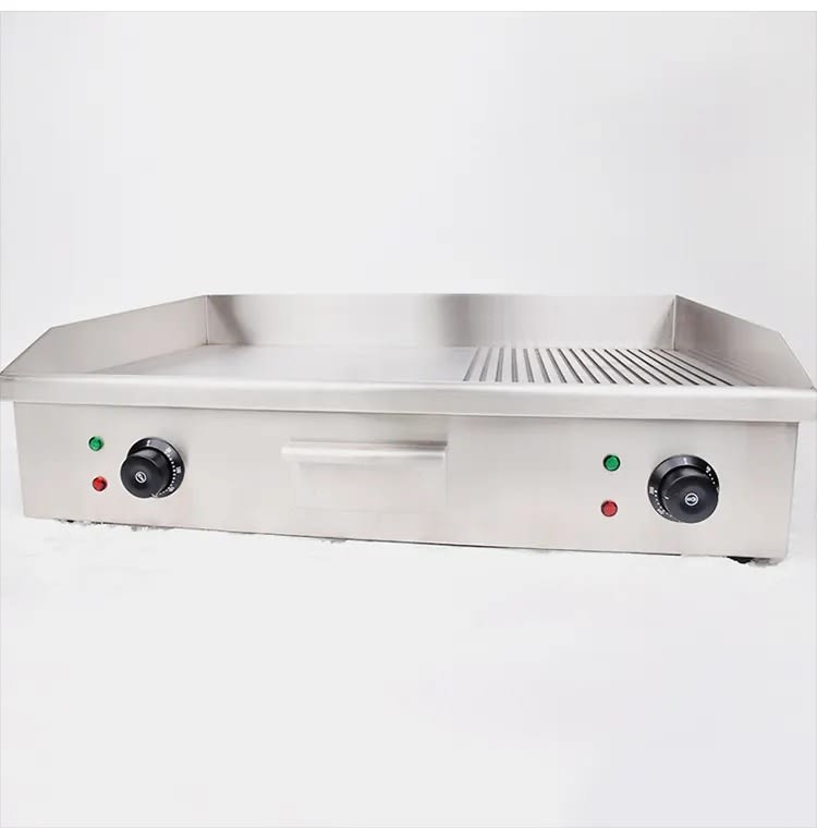 Electric Griddle Tawa Plate Big - Half Plain & Half Grooved (Heating Area: 71x41cm) — view 6