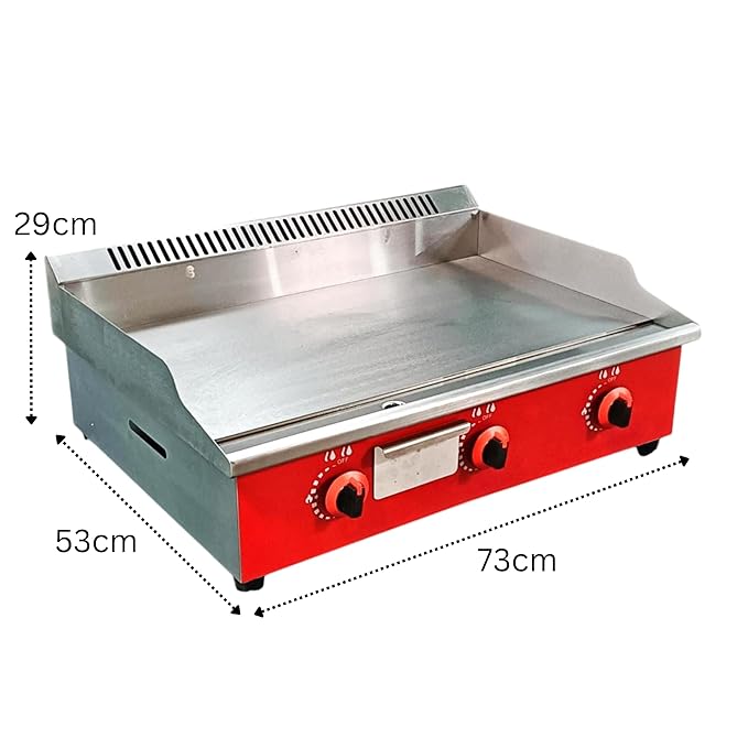 Gas Griddle Tawa Plate Big - Full Plain (Heating Area: 71x41cm) — view 2