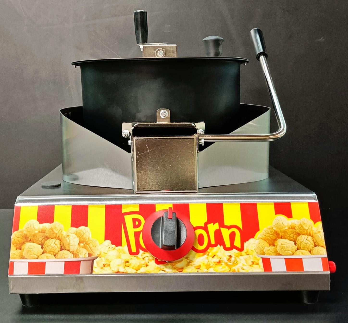 Gas Manual Popcorn Machine with Rotating Container Pot - SS Body — view 4