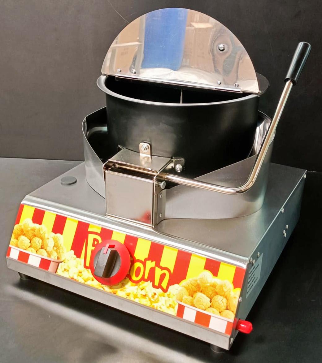 Gas Manual Popcorn Machine with Rotating Container Pot - SS Body — view 5