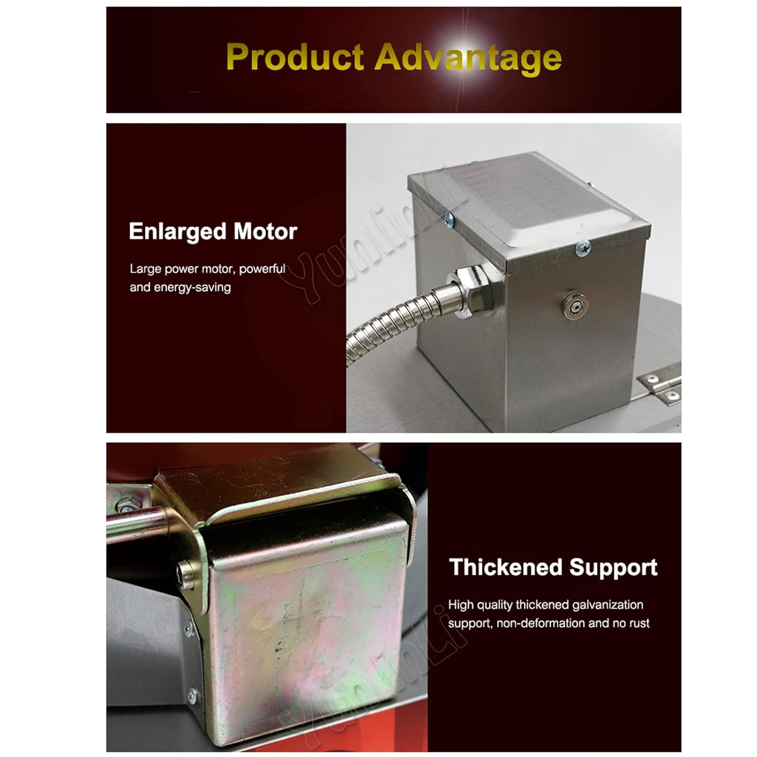 Gas Manual Table Top Popcorn Machine with 12v Battery for Auto Rotation - SS Body — view 6