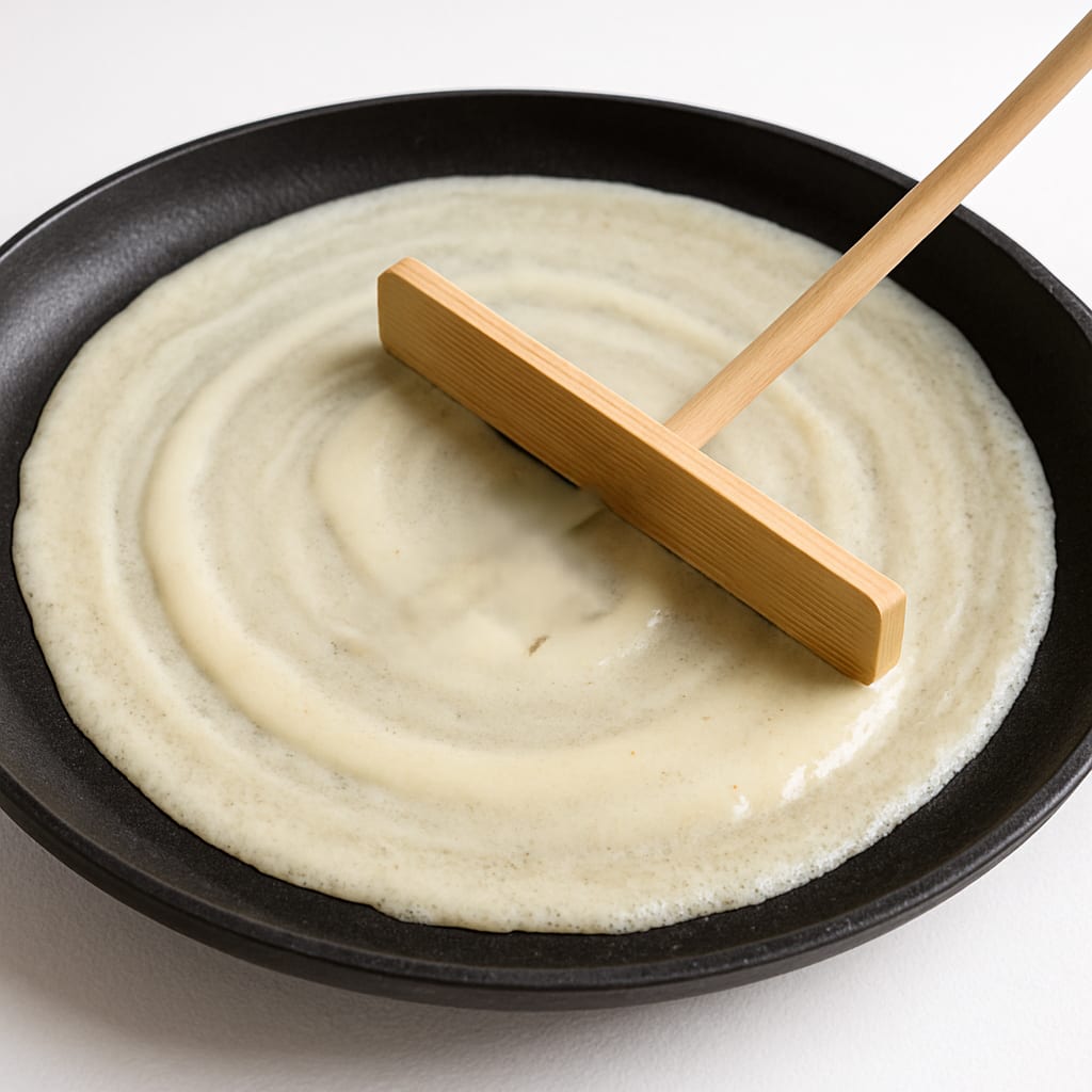 Spares for Crepe/Dosa Maker - Wooden Bamboo Batter/Crepe Spreader — view 4
