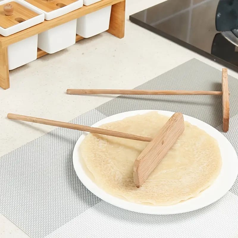 Spares for Crepe/Dosa Maker - Wooden Bamboo Batter/Crepe Spreader — view 5