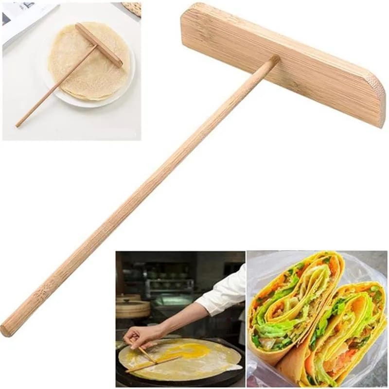 Spares for Crepe/Dosa Maker - Wooden Bamboo Batter/Crepe Spreader — view 9