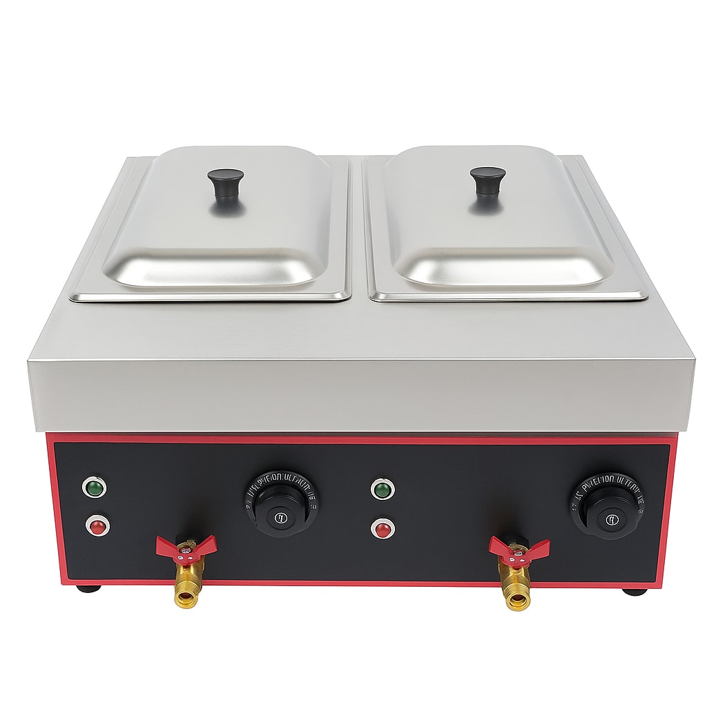 Electric Pasta/Noodle Boiler 4 Compartments with Taps - Premium