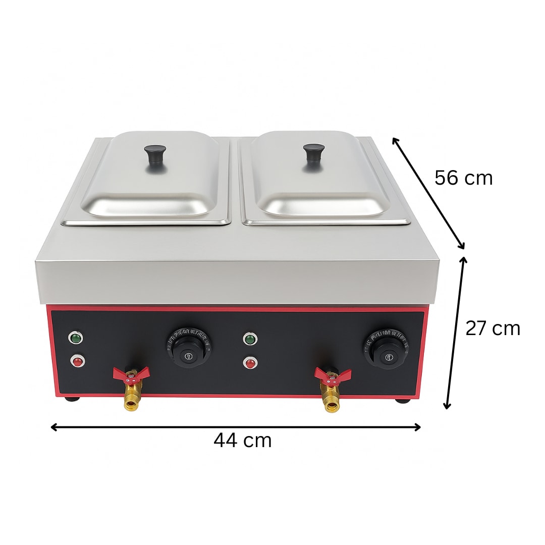 Electric Pasta/Noodle Boiler 4 Compartments with Taps - Premium — view 2