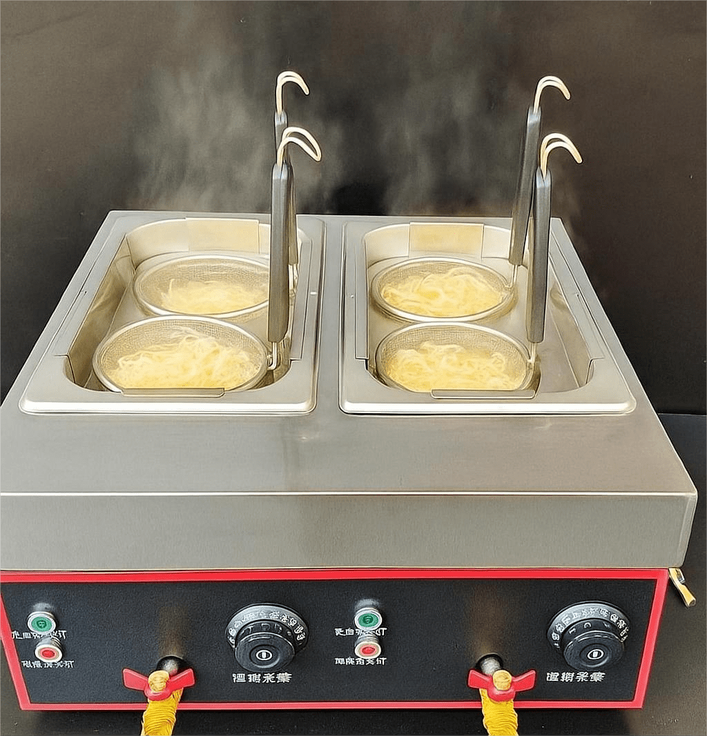 Electric Pasta/Noodle Boiler 4 Compartments with Taps - Premium — view 4