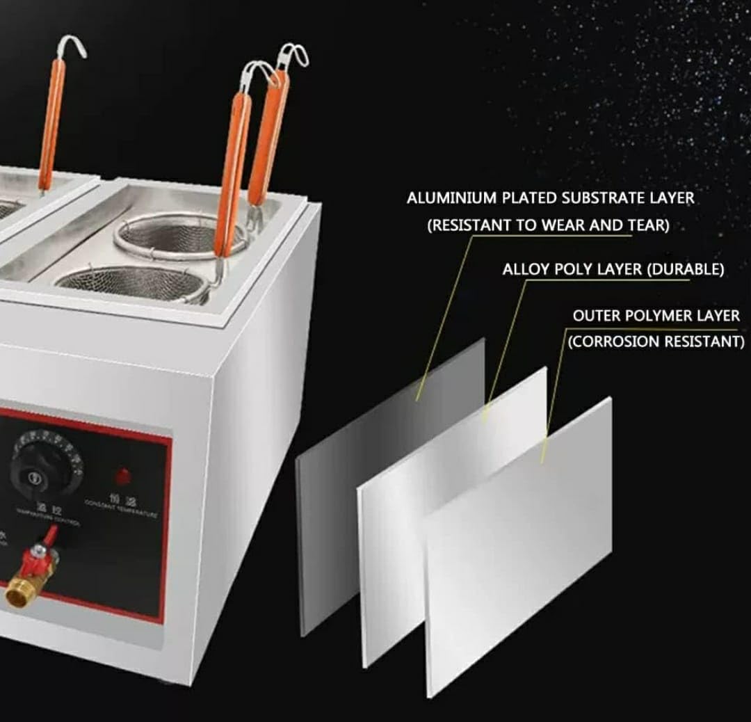 Electric Pasta/Noodle Boiler 4 Compartments with Taps - Premium — view 6