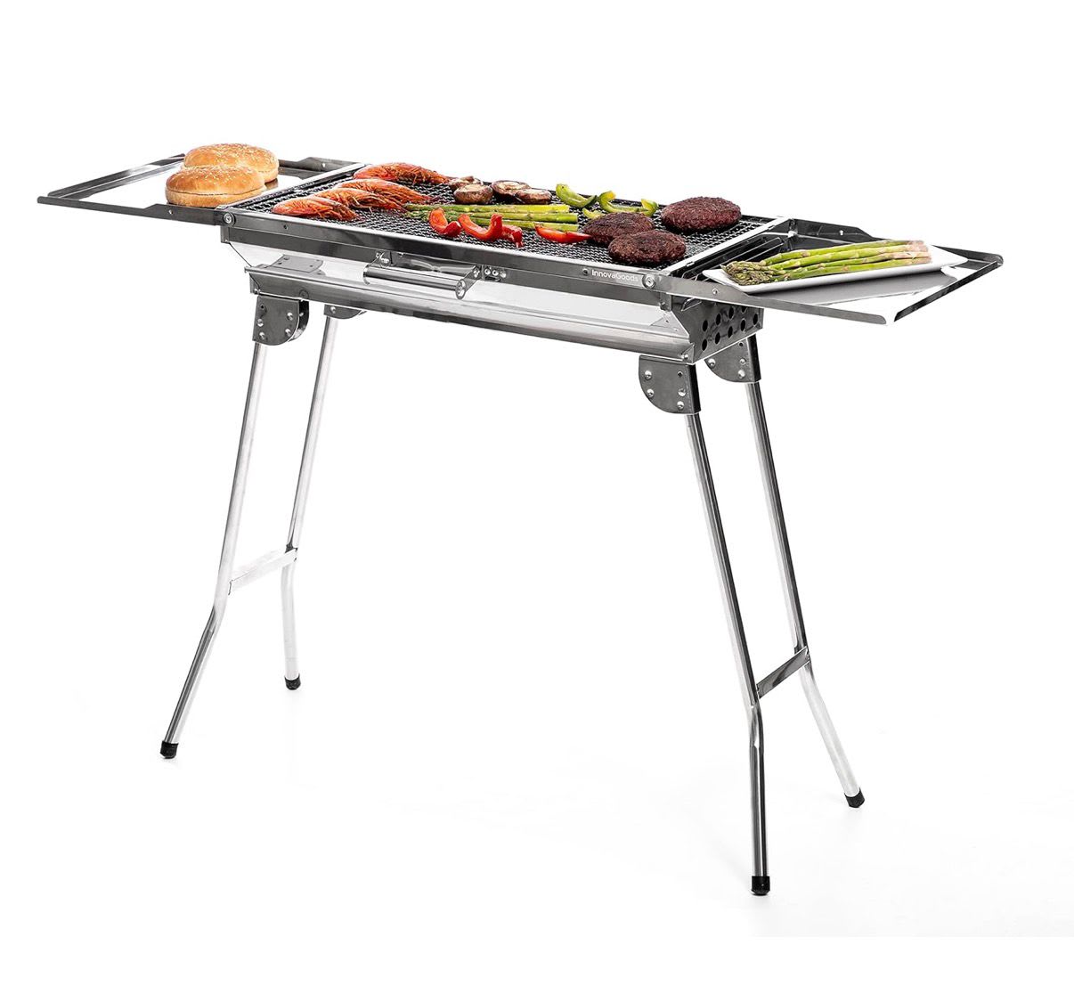 SS Foldable Rectangle Barbeque Grill — view 5