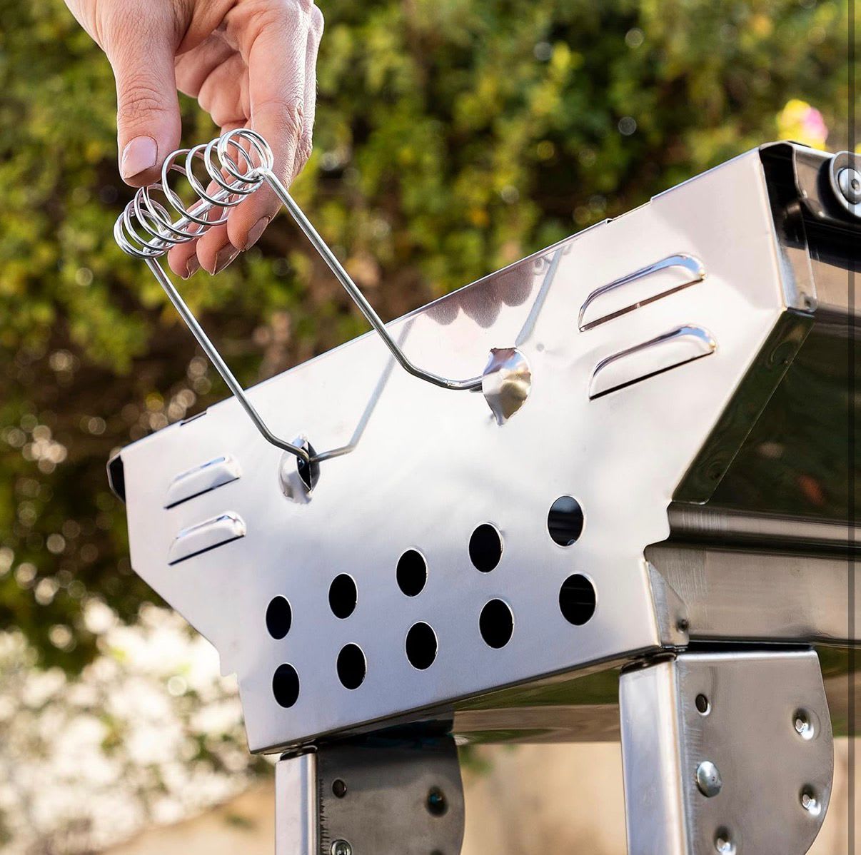 SS Foldable Rectangle Barbeque Grill — view 6