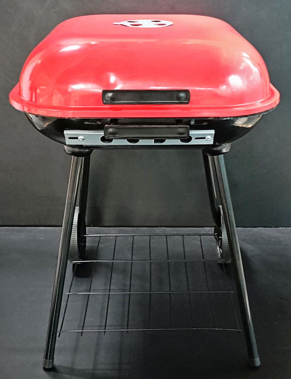 MS Red Top Square Barbeque Grill with Stand & Wheels (45x62cm) — view 10