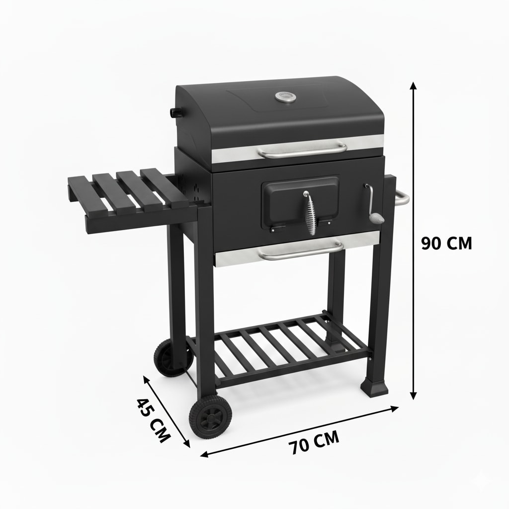 MS Rectangle Barbeque Grill with Temperature Sensor — view 2
