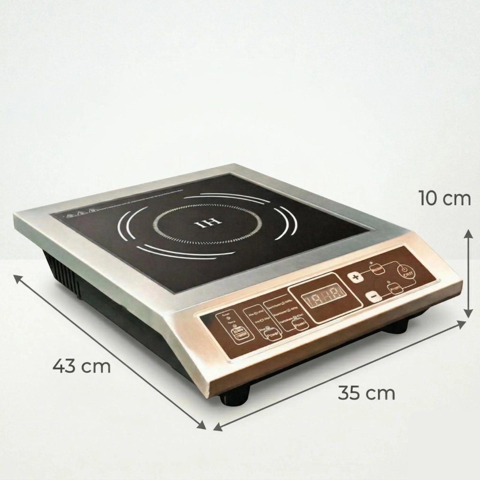 Eco Induction - 3000W | Square | Flat Base | Switch Model — view 3