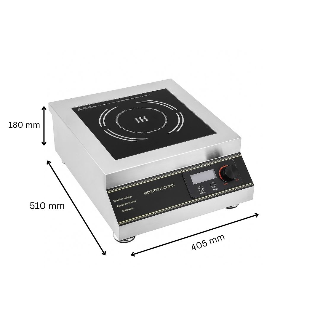 Veratti Full SS Premium Induction - K8 | 5000W | Square | Flat Base | Touchscreen + Switch Model — view 2