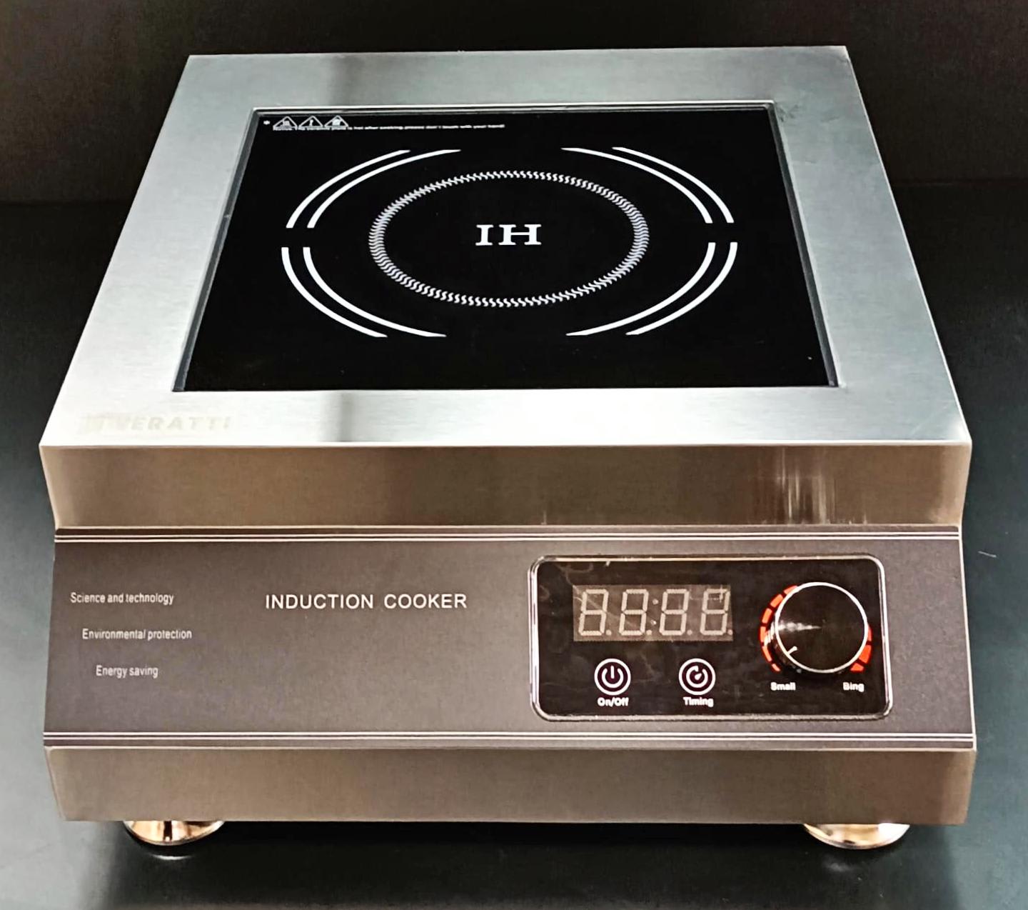 Veratti Full SS Premium Induction - K8 | 5000W | Square | Flat Base | Touchscreen + Switch Model — view 4