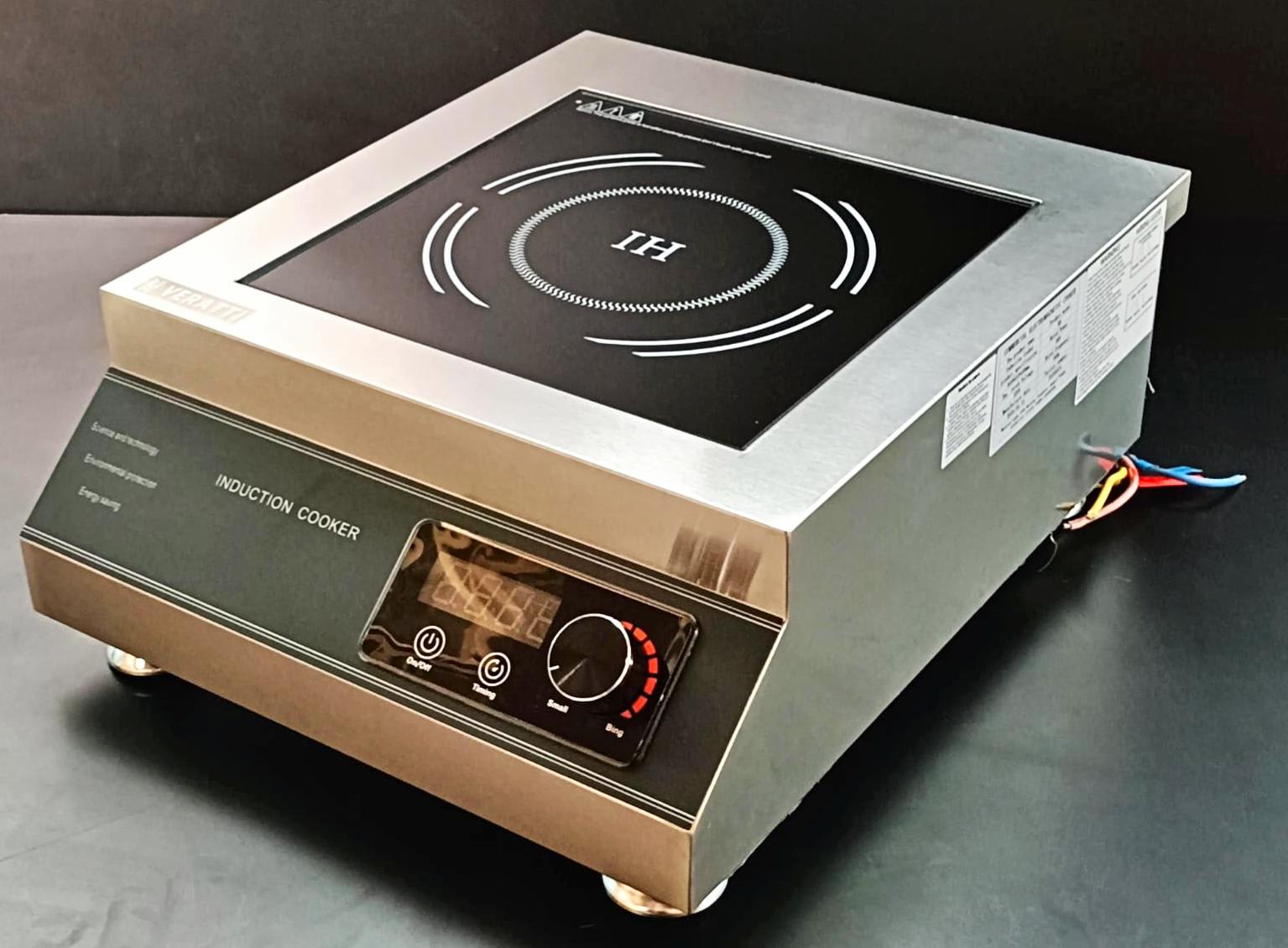 Veratti Full SS Premium Induction - K8 | 5000W | Square | Flat Base | Touchscreen + Switch Model — view 5